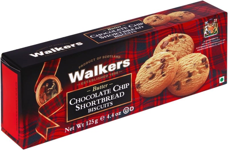 Walker's Walkers Butter Chocolate Chip Shortbread Biscuits - 125g - Image 3